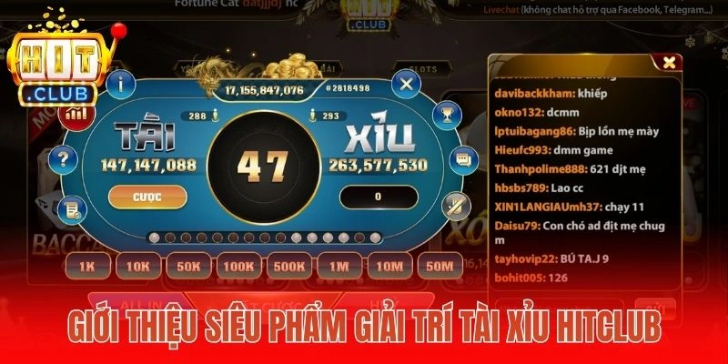 Giới thiệu siêu phẩm giải trí Tài Xỉu Hitclub