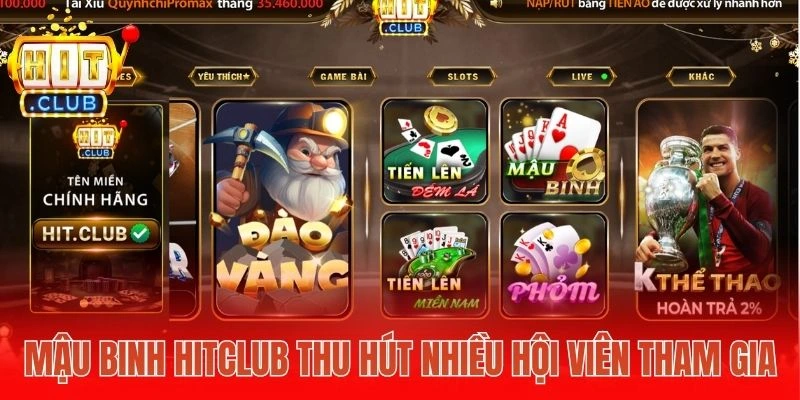 Mậu binh Hitclub thu hút nhiều người chơi tham gia