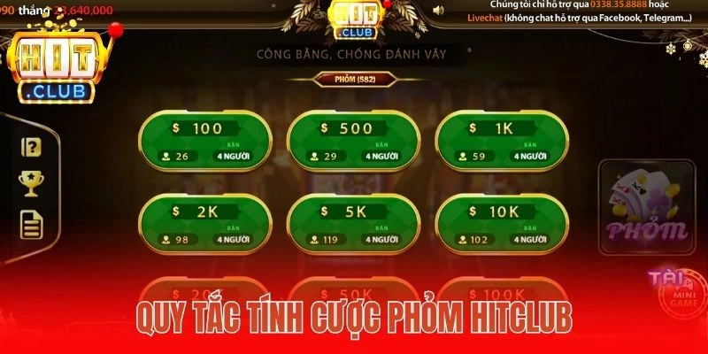 Quy tắc tính cược phỏm Hitclub